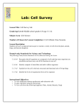 Lab: Cell Survey dd - Boise State University