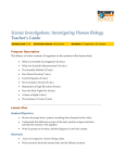 Science Investigations: Investigating Human Biology