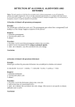 DETECTION OF ALCOHOLS, ALDEHYDES AND KETONES