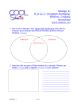 Porifera, Cnidaria Worksheet