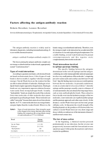 Factors affecting the antigen-antibody reaction (PDF