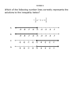 Which of the following number lines correctly represents the