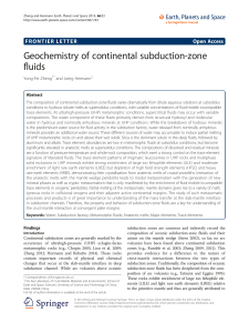 Geochemistry of continental subduction