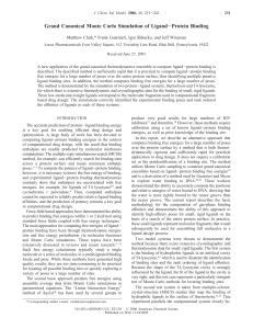 Grand Canonical Monte Carlo Simulation of Ligand−Protein Binding