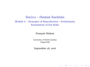Strategies of Reproduction - UNC