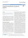 Proteome diversification by genomic parasites