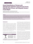 Dental Rehabilitation of Patients with Amelogenesis Imperfecta