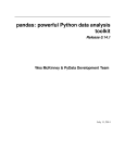 powerful Python data analysis toolkit - Pandas