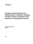 Petrology and Geochemistry of the Nipissing Gabbro