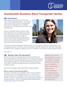 Questionable Questions - National Center for Transgender Equality