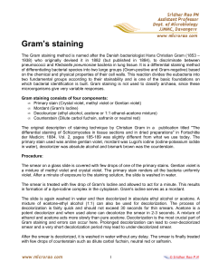 Gram`s staining - Micro-Rao