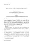 The Atomic Molecular Theory