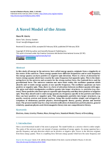 A Novel Model of the Atom - Scientific Research Publishing