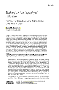 2003 Stocking`s Historiography of Influence