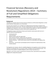 Summary of Full and Simplified Obligations Requirements