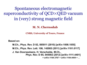 Spontaneous electromagnetic superconductivity of QCDxQED
