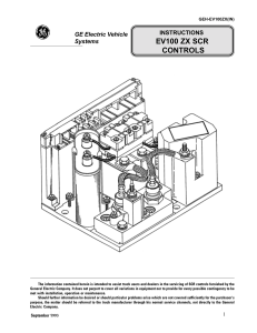 EV100 ZX SCR CONTROLS