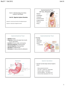 Bio217: Pathophysiology Class Notes Professor Linda Falkow Unit