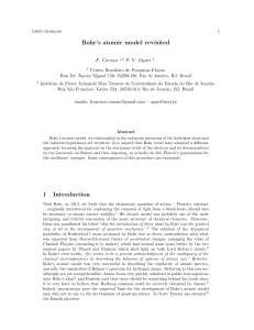 Bohr`s atomic model revisited 1 Introduction