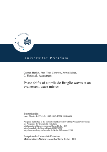 Phase shifts of atomic de Broglie waves at an