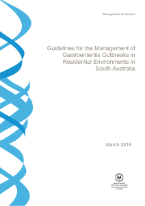management of outbreaks of gastroenteritis