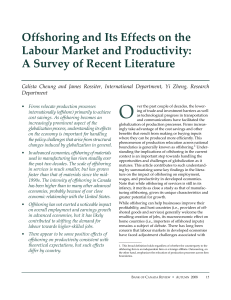 Offshoring and Its Effects on the Labour Market