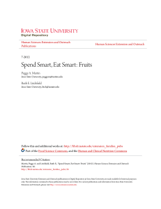 Spend Smart, Eat Smart: Fruits - Iowa State University Digital