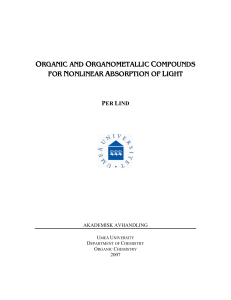 organic and organometallic compounds for nonlinear