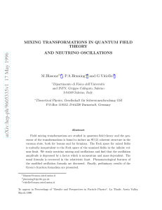 Mixing Transformations in Quantum Field Theory and Neutrino