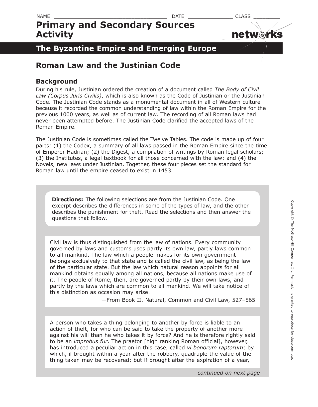 Engineering An Empire The Byzantines Answers Key - Best ... Justinian Code Worksheet