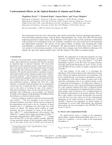 Conformational Effects on the Optical Rotation of Alanine and Proline