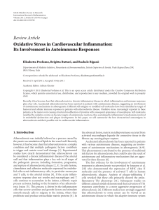 Oxidative Stress in Cardiovascular Inflammation: Its Involvement in