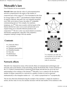 Metcalfe`s law - Wikipedia, the free encyclopedia