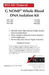 G NOME® Whole Blood DNA Isolation Kit