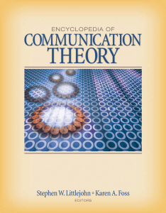 encyclopedia of communication theory