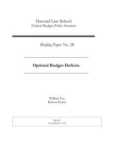 Optimal Budget Deficits