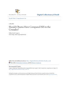 Should Obama Have Compared ISIS to the Crusades?