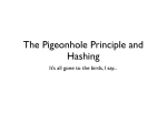The Pigeonhole Principle and Hashing