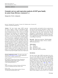 Genomic surveys and expression analysis of bZIP gene family in