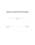 Country and Culture Profile Worksheet