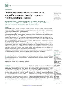 Cortical thickness and surface area relate to specific