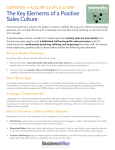 key elements of positive sales culture
