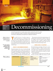 Decommissioning a nuclear reactor