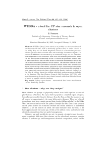 WEBDA - a tool for CP star research in open clusters