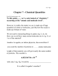 Chapter 7 - Chemical Quantities