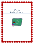 Spelling Contract sheets