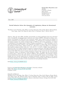 Social behavior drives the dynamics of respiratory disease in