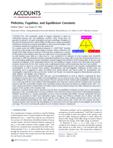 Philicities, Fugalities, and Equilibrium Constants
