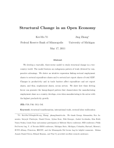 Structural Change in an Open Economy