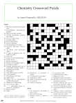 Chemistry Crossword Puzzle